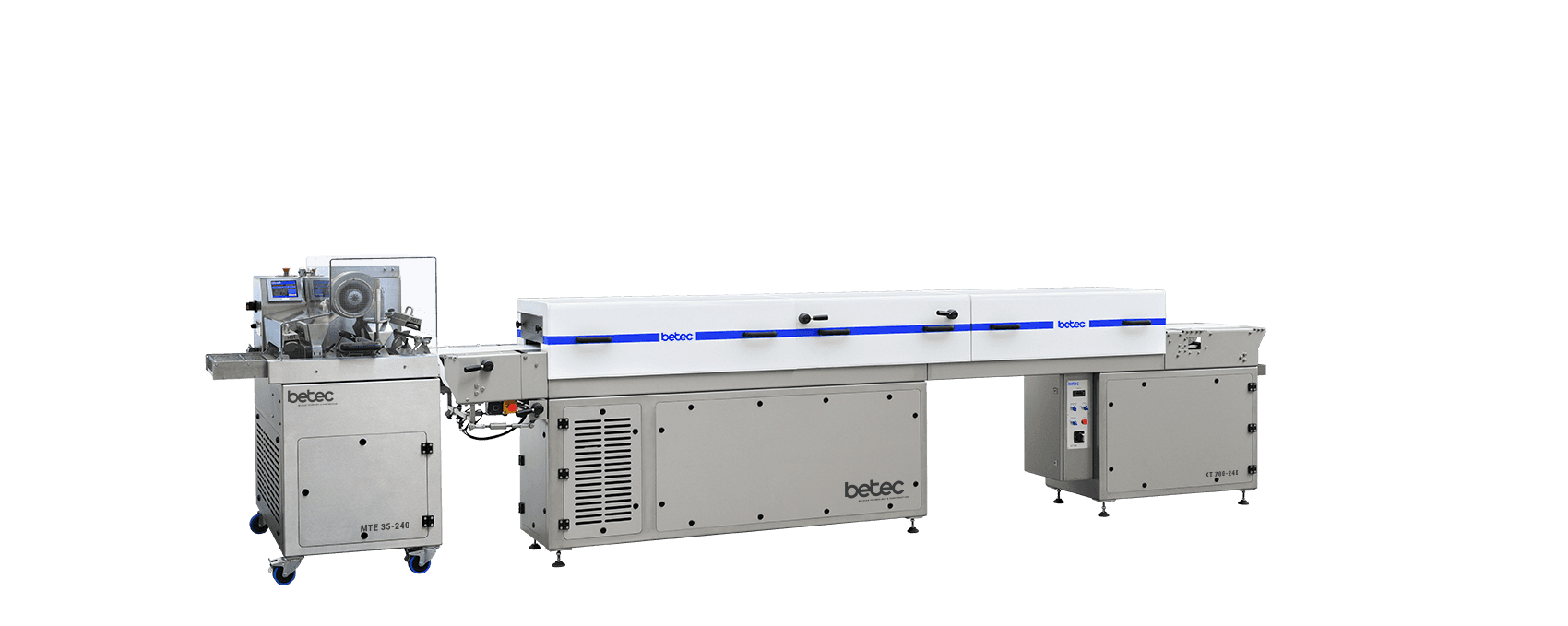Tempering, moulding and enrobing machine