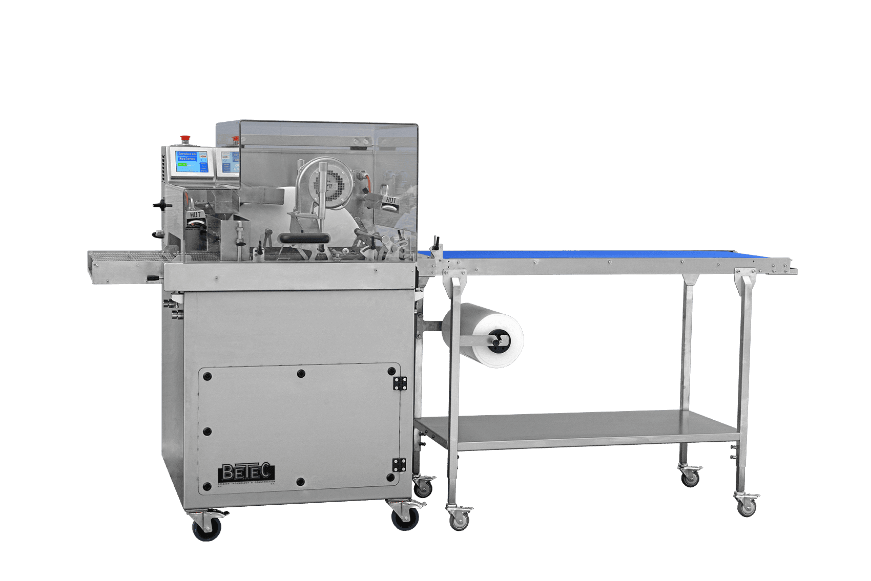 2-in-1-machine for moulding and enrobing