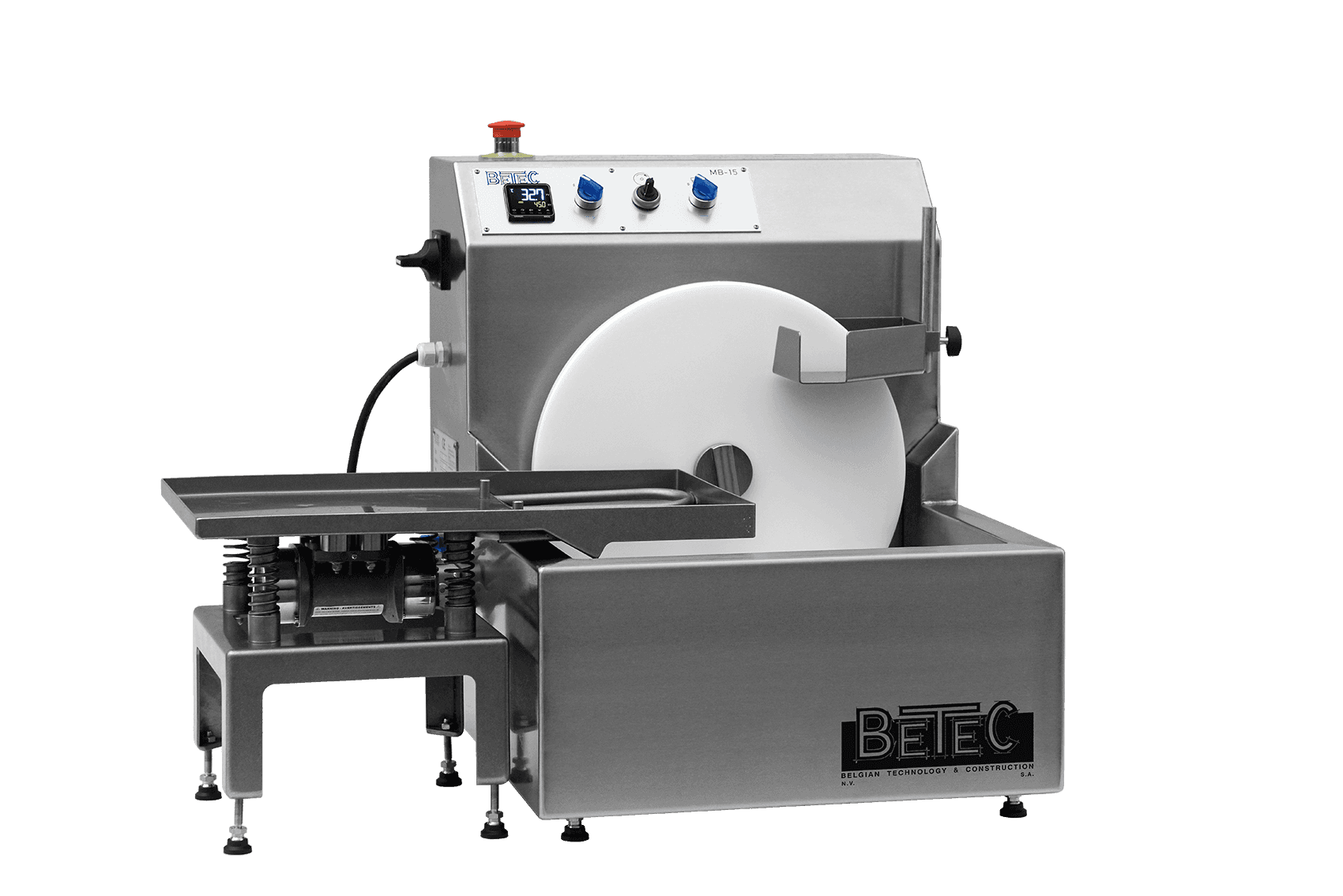 First rate melting and tempering thanks to the MB 15: the small manual wheel tempering machine with strong stitter