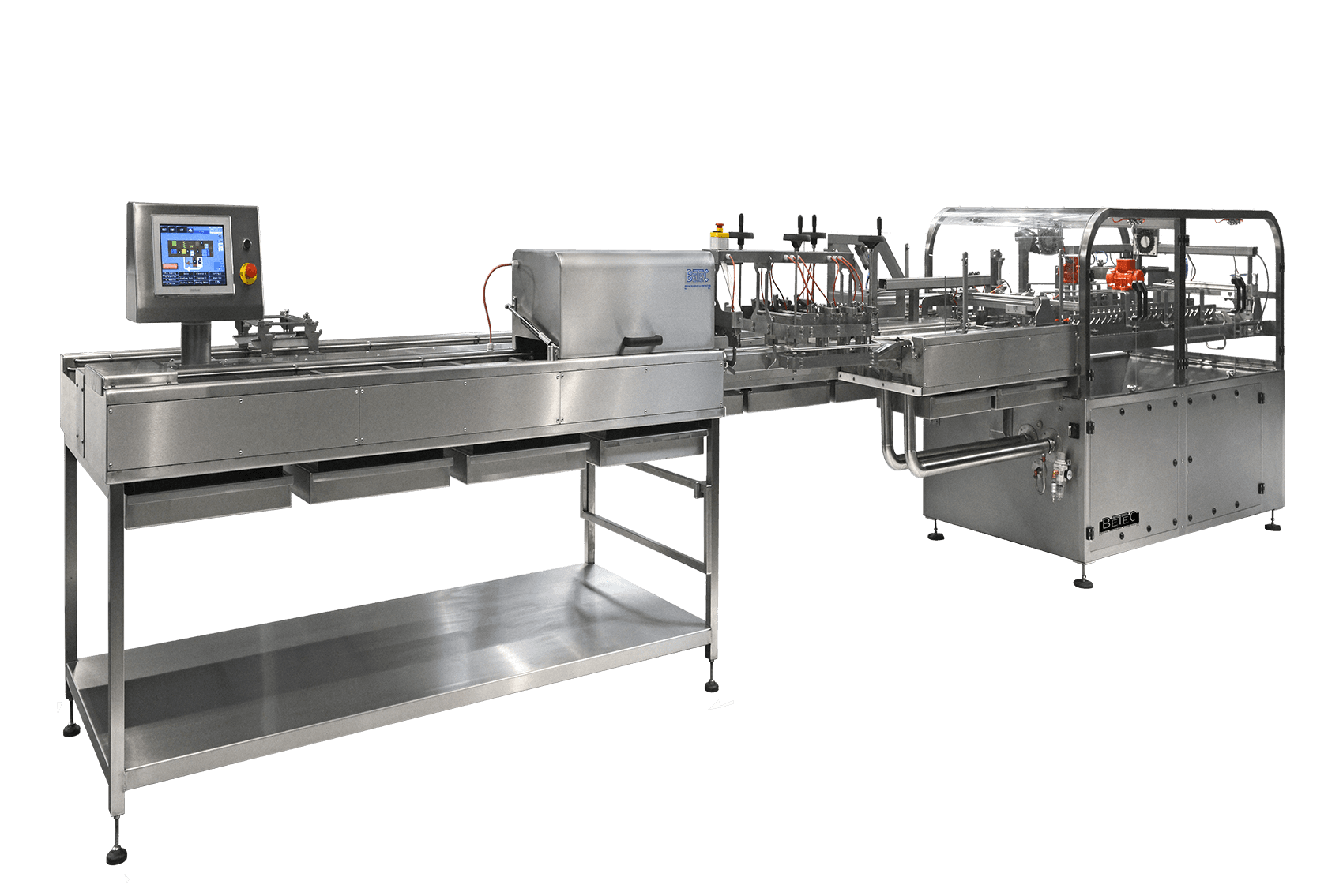 Moulding line for hollow moulds