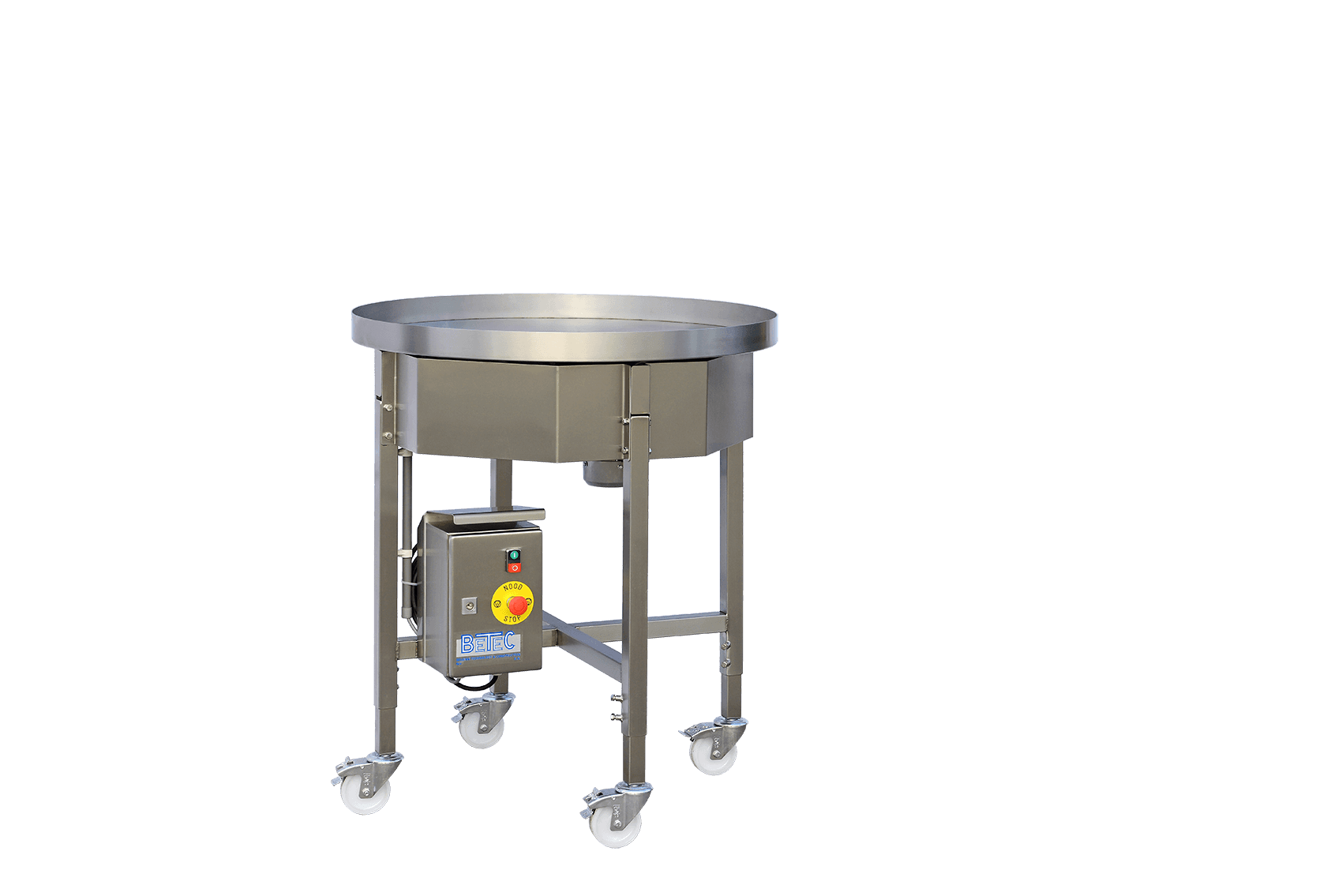 Rotating/buffer tables for packing